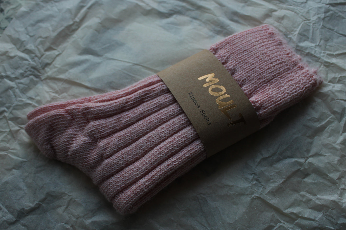 Pink Alpaca Wool Socks