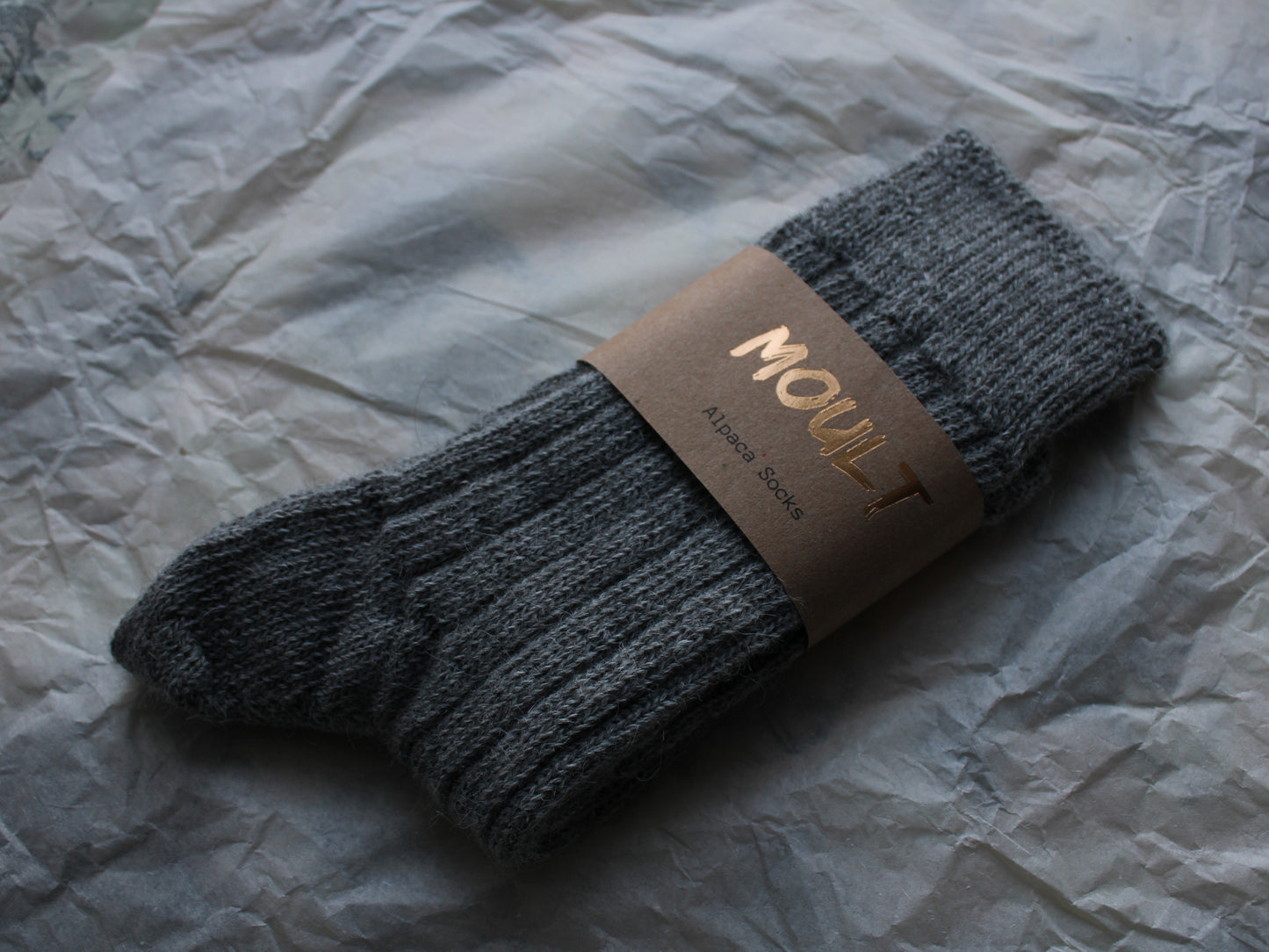 Grey Alpaca Wool Socks